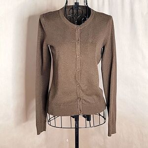 ×H & M Brown Button‎ Up Cardigan Sweater XS
